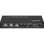 InLine KVM Desktop Switch, 2-fach, HDMI 4K2K, USB 2.0 Hub, mit Audio