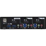InLine KVM Desktop Switch, 2-fach, DisplayPort, USB 3.0 Hub, mit Audio