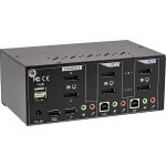 InLine KVM Desktop Switch, 2x, Dual-Monitor DisplayPort 1.2, 4K, USB 2.0, Audio