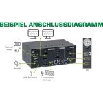 InLine KVM Desktop Switch, 2-fach, Dual-Monitor DP 1.2, 4K, USB 3.0, Audio
