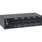 InLine KVM Desktop Switch, 4-fach, Dual-Monitor DP 1.2, 4K, USB 3.0, Audio