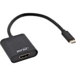 InLine USB Display Konverter, USB-C Stecker zu HDMI Buchse 4K/60Hz, schwarz