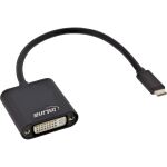InLine USB Display Konverter, USB-C Stecker zu DVI Buchse, schwarz