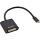 InLine USB Display Konverter, USB-C Stecker zu DVI Buchse, schwarz