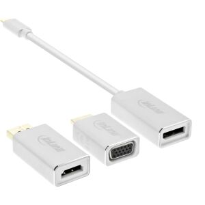 InLine USB Display Konverter Set 6-in-1, 4K/60Hz silber