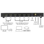 InLine HDMI Matrix Switch / Umschalter, 4K2K, 4 Eingänge auf 2 Ausgänge