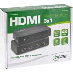 InLine HDMI Switch, 3-fach, 4K2K@60Hz, HDCP 2.2