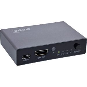 InLine HDMI Switch, 3-fach, 8K4K@60Hz, HDCP 2.3