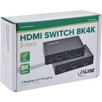 InLine HDMI Switch, 3-fach, 8K4K@60Hz, HDCP 2.3