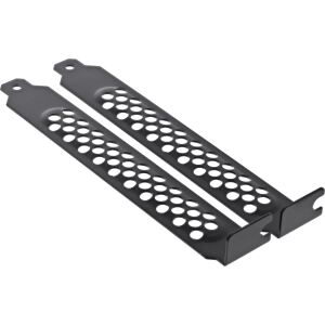 InLine Slotblech perforiert, 2er Pack, schwarz