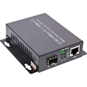InLine Netzwerk Media Konverter 10/100/1000Mb/s TP zu SFP LWL, MM, 550m