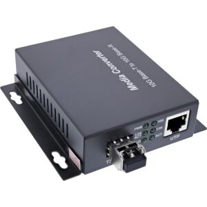 InLine Netzwerk Media Konverter 10Gb/s TP zu SFP+ LWL (für LC Duplex), MM, 300m