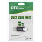 InLine USB3.0 Dual Cardreader, USB A und Micro-USB 2.0 für SDXC und microSDXC