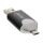 InLine USB3.0 Dual Cardreader, USB A und Micro-USB 2.0 für SDXC und microSDXC
