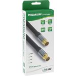 InLine Premium Antennenkabel, 4x geschirmt, >110dB, schwarz, 10m