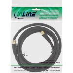 InLine SAT-Anschlusskabel, 2x geschirmt, 2x F-Stecker, >85dB, schwarz, 1m