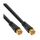 InLine SAT-Anschlusskabel, 2x geschirmt, 2x F-Stecker, >85dB, schwarz, 1m