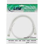 InLine SAT-Anschlusskabel, 2x geschirmt, 2x F-Stecker, >75dB, weiß, 15m