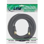 InLine Antennenkabel Premium, 2x geschirmt, mit Filter, >85dB, schwarz, 20m