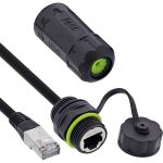 InLine Patchkabelkupplung Cat.6A, IP68, RJ45 Buchse zu Stecker, 20cm