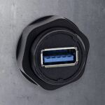 InLine USB-A-Kabelkupplung, mini, IP68, geschirmt, 2x USB-A Buchse