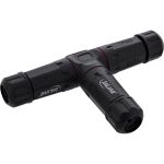 InLine Netzkabelkupplung, IP68, 3pol, 3-Wege, M20, schwarz