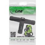 InLine Netzkabelkupplung, IP68, 3pol, 3-Wege, M20, schwarz