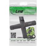 InLine Netzkabelkupplung, IP68, 3pol, 4-Wege, M20, schwarz
