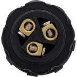 InLine Netzkabelkupplung, IP68, 3pol, Stecker/Buchse, M20, schwarz