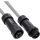 InLine Netzkabelkupplung, IP68, 3pol, Stecker/Buchse, M20, schwarz