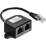 InLine ISDN Verteiler, 2x RJ45 BU, 15cm Kabel, mit Endwiderständen, montierbar
