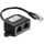 InLine ISDN Verteiler, 2x RJ45 BU, 15cm Kabel, mit Endwiderständen, montierbar