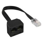 InLine ISDN Verteiler, 1xRJ45 ST / 2xRJ45 BU, (8P8C) o. Endwiderstände, 0,15m