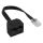 InLine ISDN Verteiler, 1xRJ45 ST / 2xRJ45 BU, (8P8C) o. Endwiderstände, 0,15m