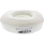 InLine Modularkabel, 4adrig Flachband weiß, 100m Ring