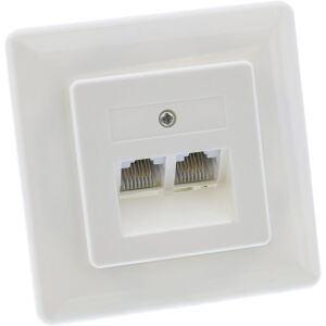 InLine ISDN Anschlussdose, 2x RJ45 BU, Unterputz, Schraubanschluss 2x 8-fach
