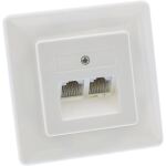 InLine ISDN Anschlussdose, 2x RJ45 BU, Unterputz, Schraubanschluss 2x 8-fach