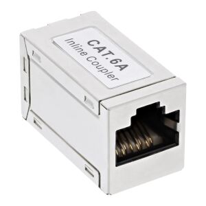 InLine Patchkabelkupplung Metall Cat.6A, 2x RJ45 Buchse, geschirmt