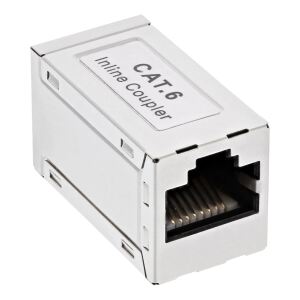 InLine Patchkabelkupplung Metall Cat.6, 2x RJ45 Buchse, geschirmt