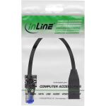 InLine RJ45 Schnittstellenschutz Cat.6A S/FTP, RJ45 St./Bu., schwarz, 0,2m