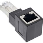 InLine Patchkabel-Adapter Cat.6A, RJ45 Stecker/Buchse, 90° nach oben gewinkelt
