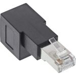 InLine Patchkabel-Adapter Cat.6A, RJ45 Stecker/Buchse, 90° nach unten gewinkelt
