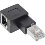InLine Patchkabel-Adapter Cat.6A, RJ45 Stecker/Buchse, 90° nach links gewinkelt