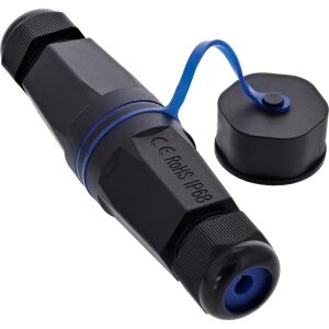 InLine Kabelverbinder Leergehäuse RJ45 Keystone, IP68, mit Deckel