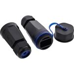 InLine Kabelverbinder Leergehäuse RJ45 Keystone, IP68, mit Deckel