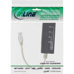 InLine 4-fach Telefon Port Splitter, RJ45 Stecker an 4x RJ45 Buchse, 0,15m