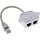 InLine Cat.5e / ISDN T-Adapter RJ45 Stecker an 2x RJ45 Buchse, 0,15m