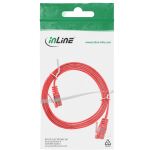 InLine Patchkabel flach, U/UTP, Cat.6, rot, 1m
