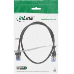 InLine Patchkabel slim, U/FTP PiMf, Cat.6A, schwarz, 0,25m