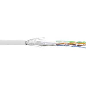 InLine Patchkabel Cat.5e, weiß, SF/UTP, AWG26, PVC, 100m